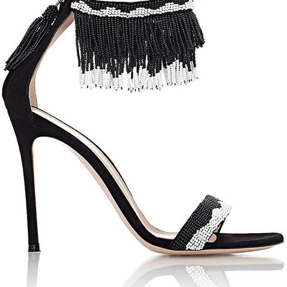 Gianvito Rossi Beaded And Suede heels. - Picture 14 of 14